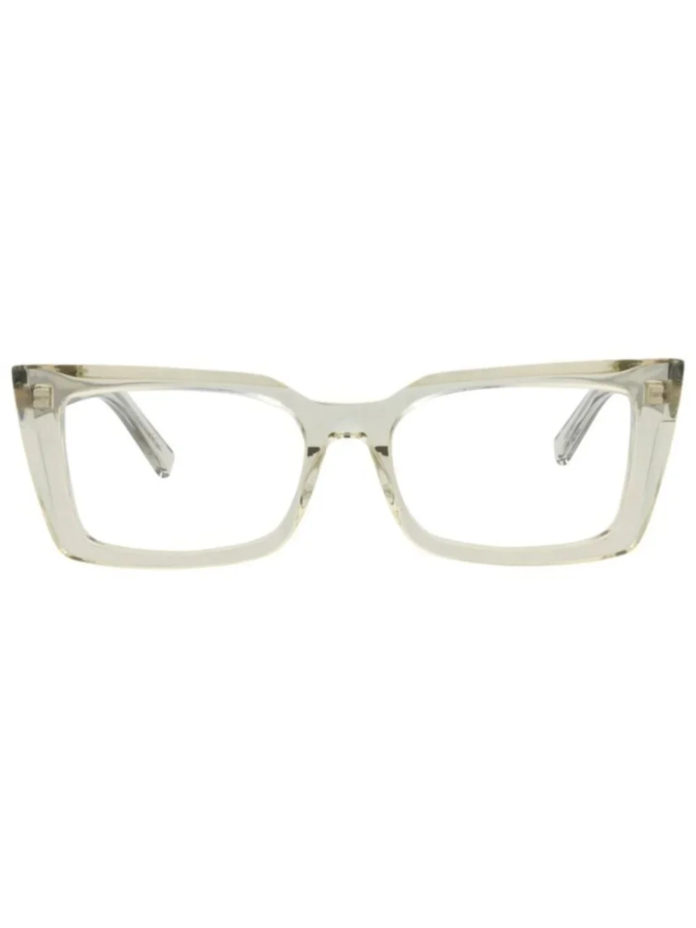 New Saint Laurent Women's Eyeglasses Cat Eye Acetate Frame Green Green